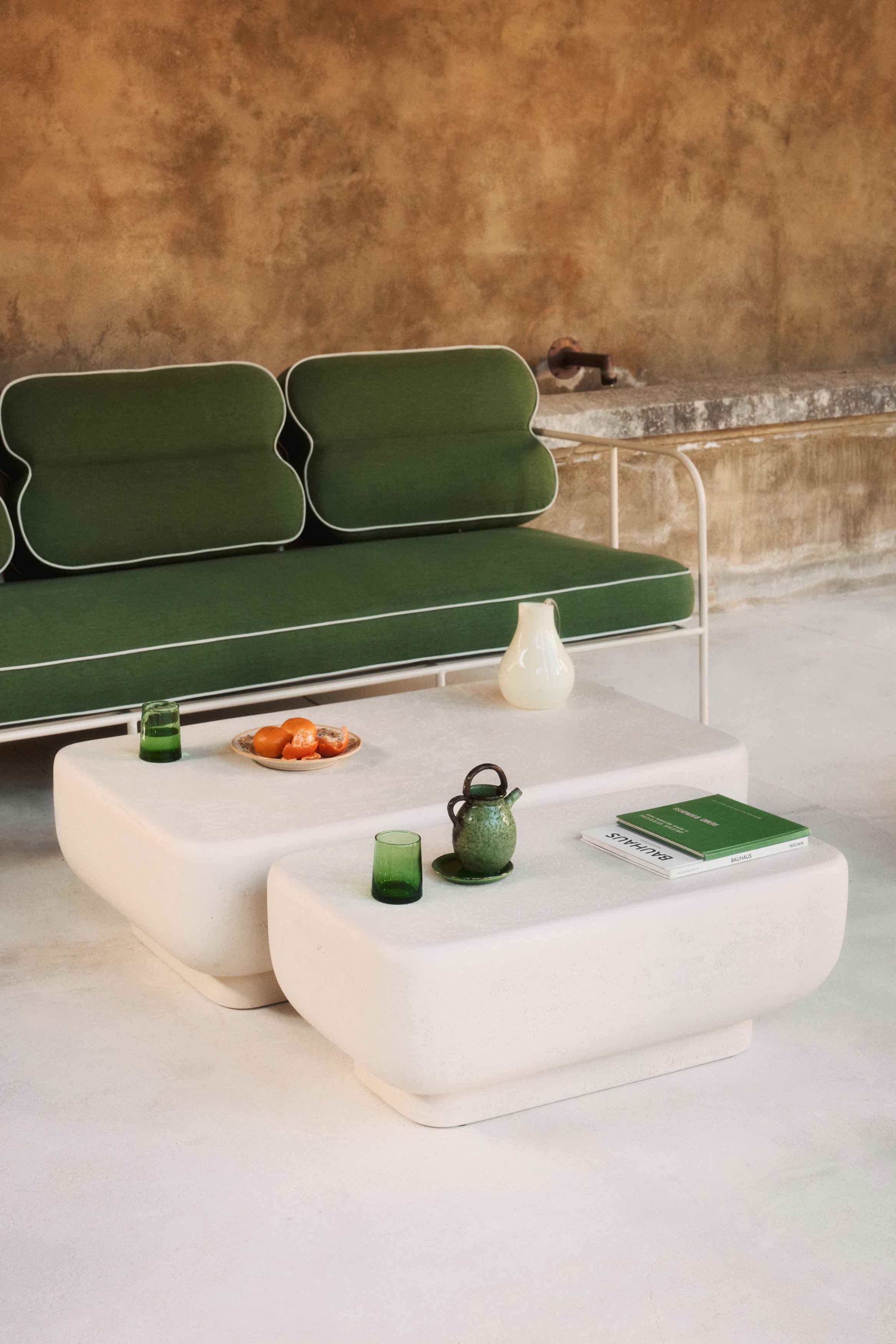 Bundle de 2 tables basses de jardin lithos effet ciment - NV GALLERY