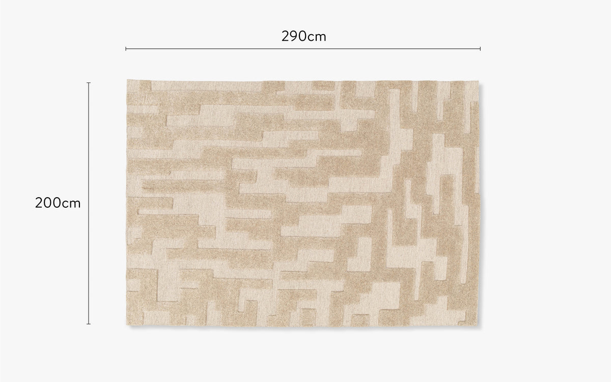 dimensions tapis design piazza beige